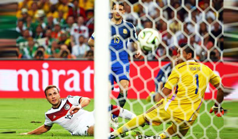 El gol de Gotze le dio a Alemania el triunfo sobre Argentina. Mundial 2014