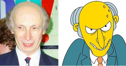Y aquí el Señor Burns en la vida real