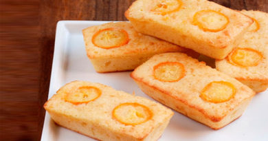 Biscochos financieros de kumquats confitadas