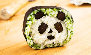 Arte sushi, como hacer panda sushi rolls