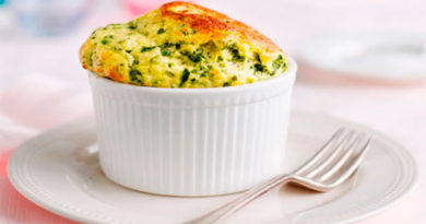 Soufflé de zucchini y queso ricotta