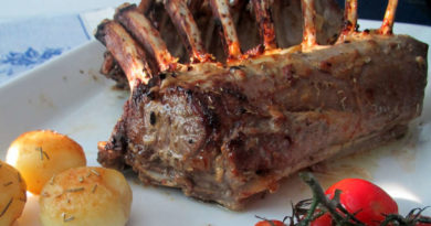 Carré de cordero al horno