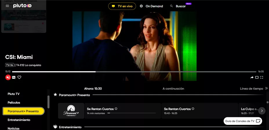 PlutoTv Alternativas a Netflix para ver peliculas y TV