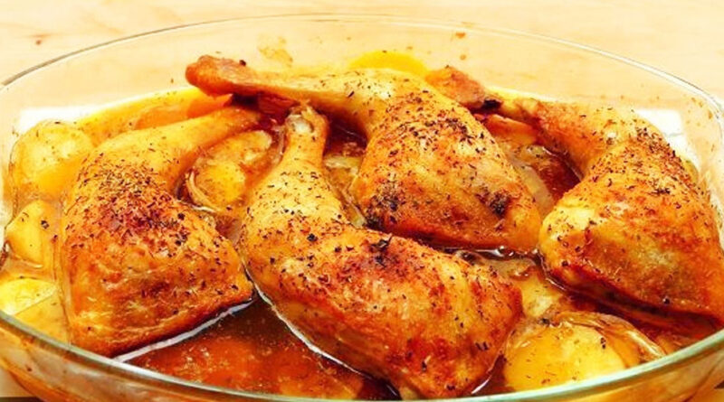 Pollo a la cerveza horneado