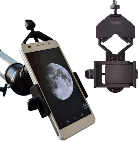 Cómo usar un telescopio con un smartphone. Gosky Universal Cell Phone Adapter Mount