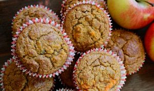 Receta para hacer muffins de manzana