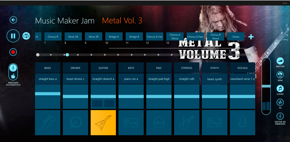 Music Maker Jam mejores programas para crear música fácil en Windows