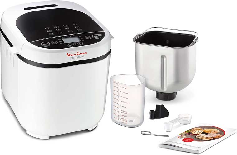 Moulinex Pain Doré OW210130. Las mejores máquinas para hacer pan en casa.