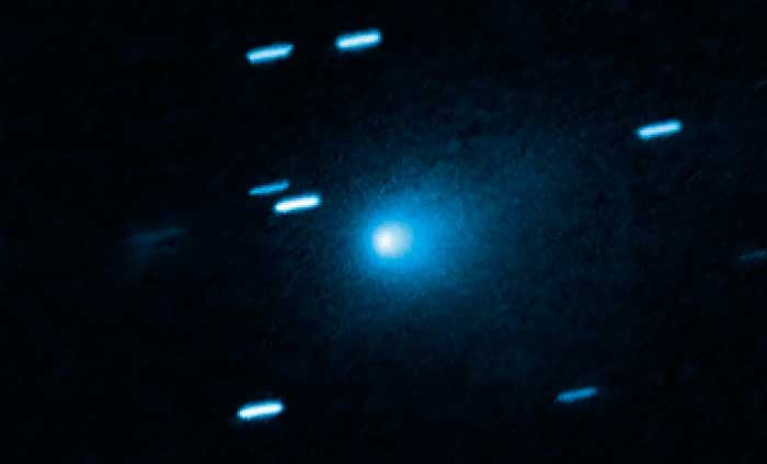 Una imagen del telescopio espacial Hubble del cometa interestelar 3I/ATLAS.