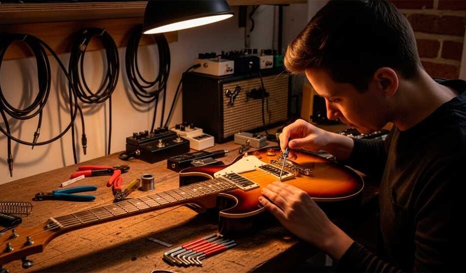 Cómo configurar una guitarra eléctrica nueva