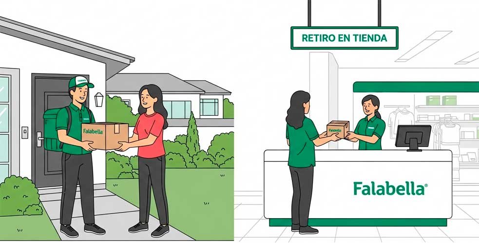 Falabella delivery vs. Falabella retiro en tienda