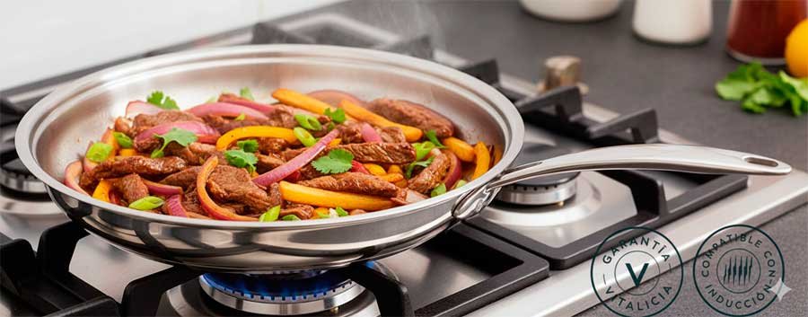 lomo saltado en sartén chef Rena Ware