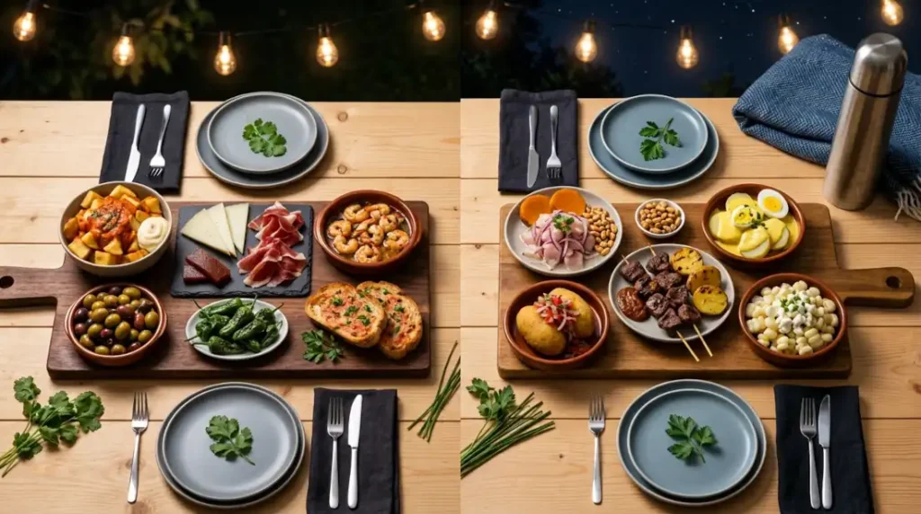 Tapeo español y piqueo peruano listos para ver la lluvia de estrellas
