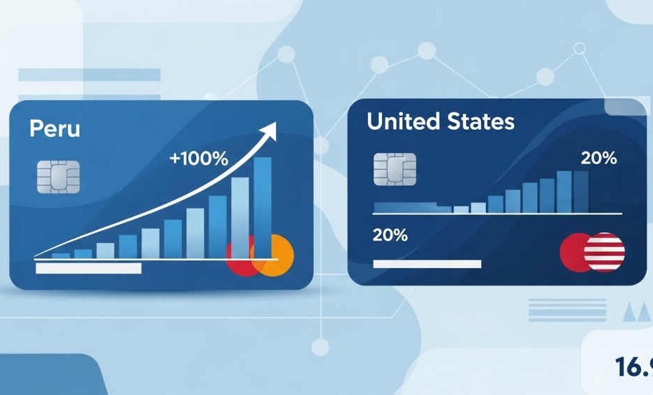 Tasas de tarjeta de crédito Perú vs EE. UU.