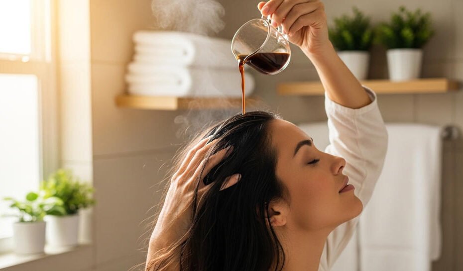 Enjuague de café para el cabello