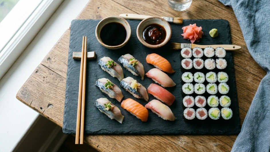 Cómo hacer sushi en casa: nigiri y rolls caseros con salsas japonesas