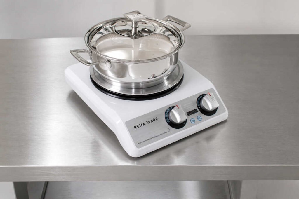Olla de acero rena ware sobre muticooker rena ware