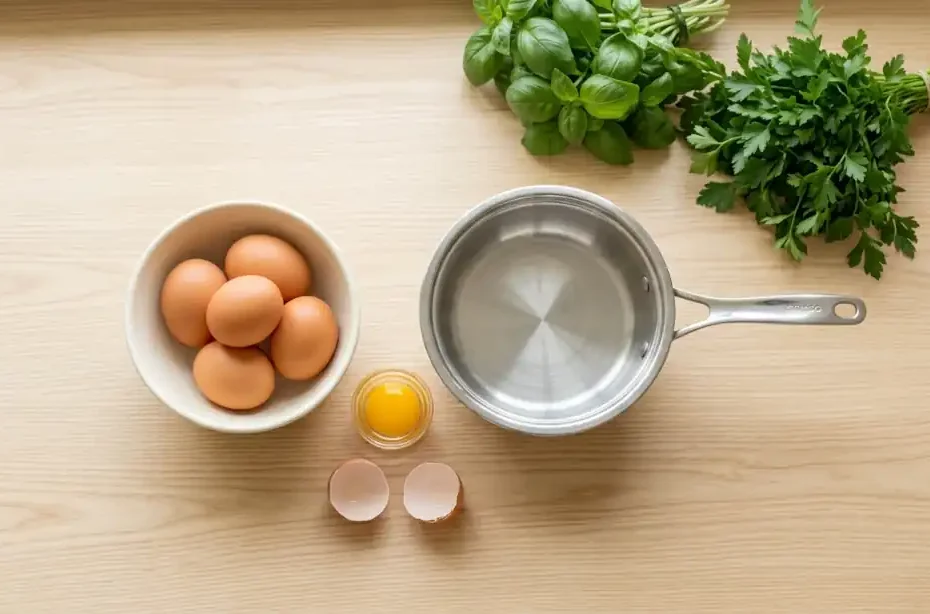 Huevos frescos en cáscara intacta sobre mesa de cocina limpia